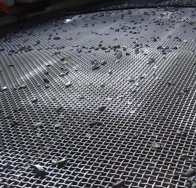 ブラック織物粉砕機 振動シートスクリーン メッシュ ロックシェーカー 高炭素鋼 65 マンガン 0